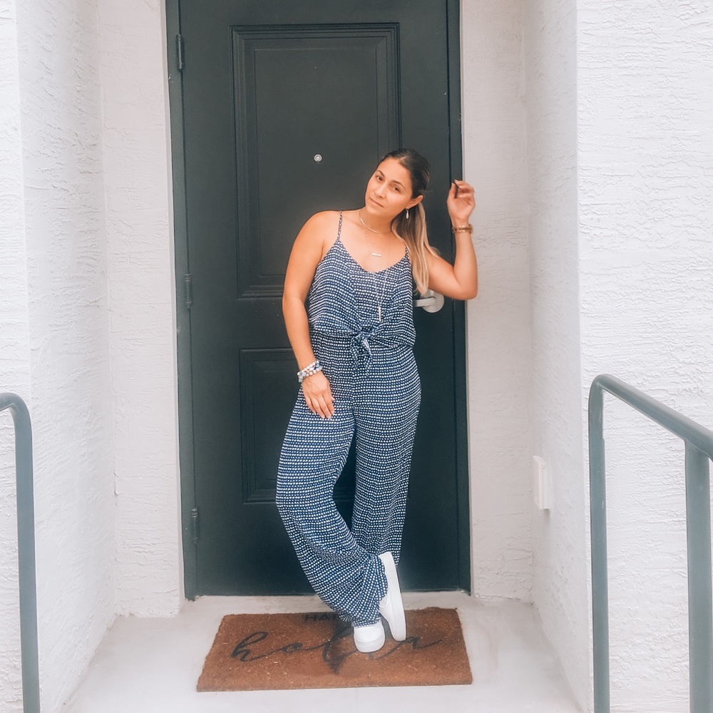 Paneled Wide Leg Jumpsuit